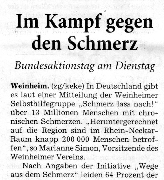 Im Kampf gegen den Schmerz